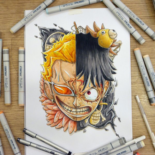 Ван Пис маркерами