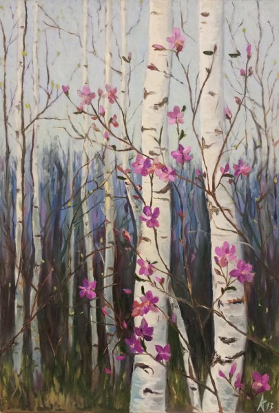 Багульник рисование