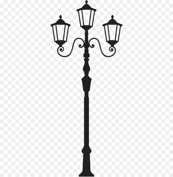 Трафарет фонарь уличный