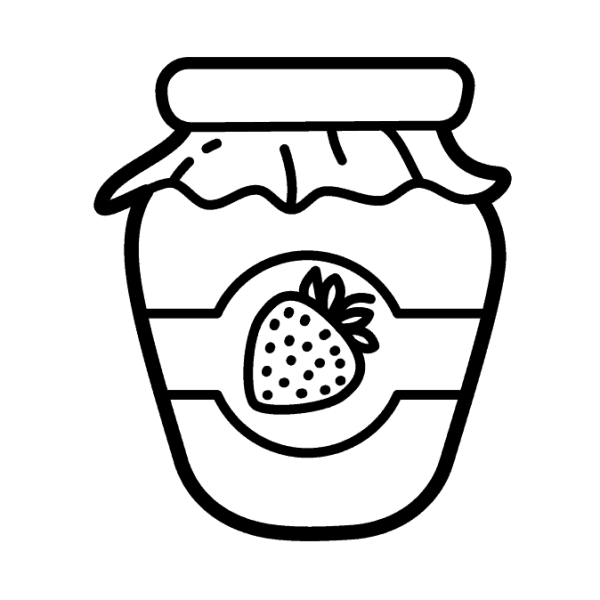 Банка с вареньем контур