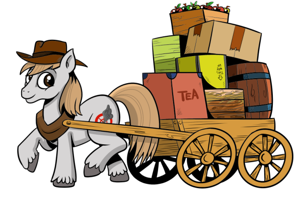 Телега с лошадью