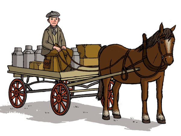 Лошадка с повозкой