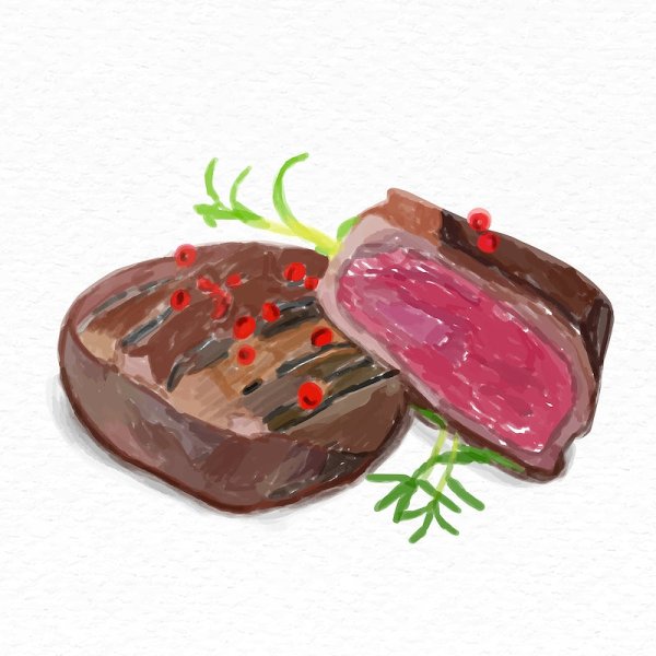 Стейк иллюстрация