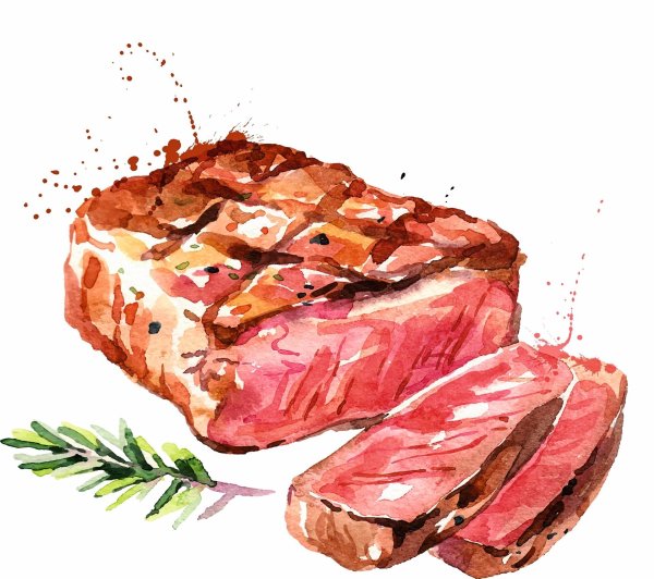 Мясо нарисованное