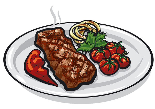 Стейк рисунок
