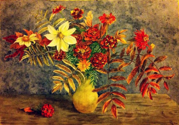 Рисование осенний натюрморт