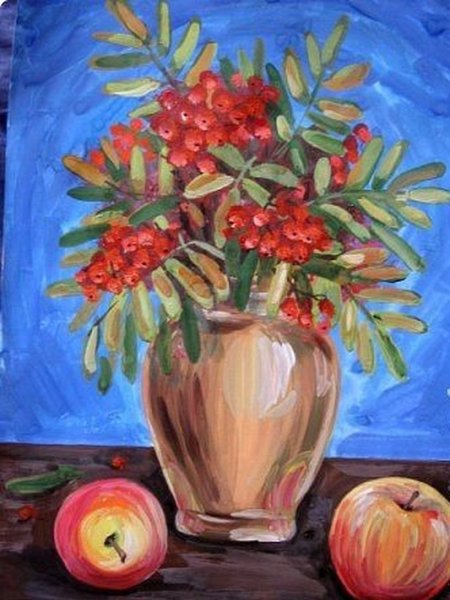 Рисование осенних цветов