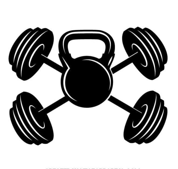 Гантели трафарет