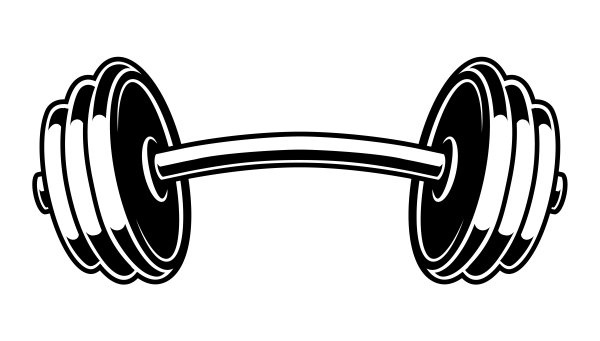 Штанга черно белая