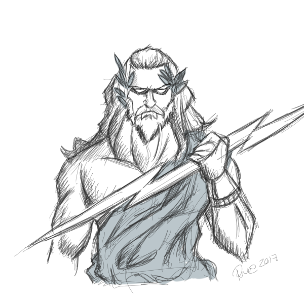 Зевс трафарет