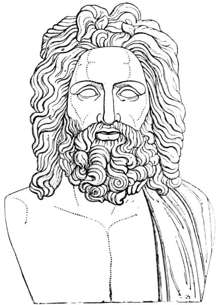 Зевс Бог с молнией древней Греции