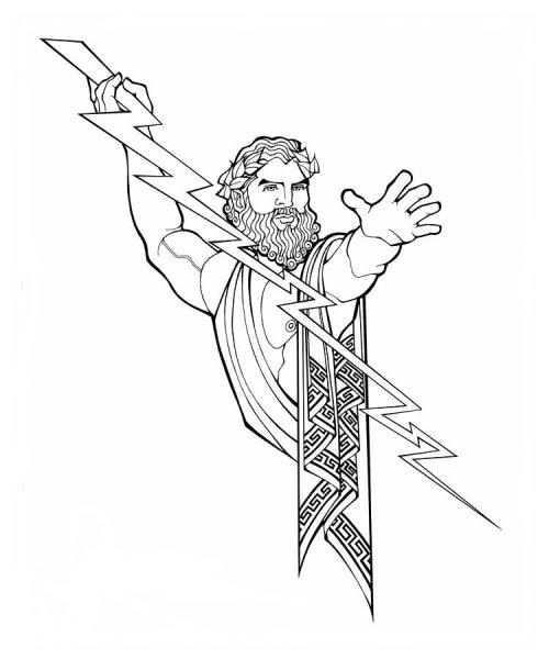 Бог Греции Зевс рисунок