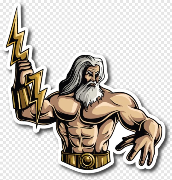 Зевс Бог древней Греции рисунок карандашом