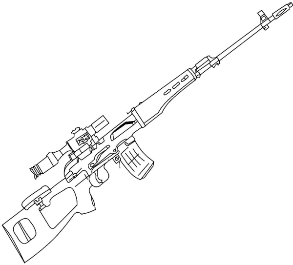 Снайперская винтовка а в м чертёж