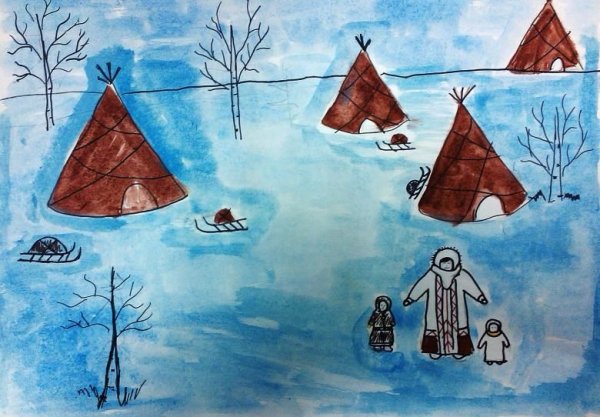 Рисунок на тему тундра 4 класс