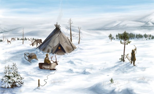 Тундра рисование подготовительная группа