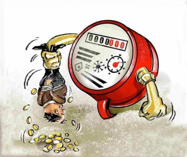 Счетчик воды карикатура