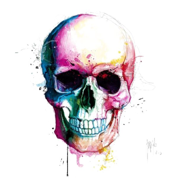 Череп цветной