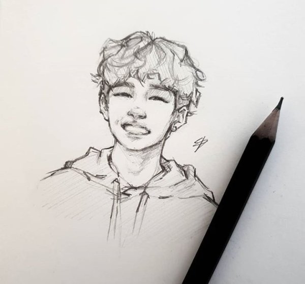 Рисунок бан Чана Stray Kids