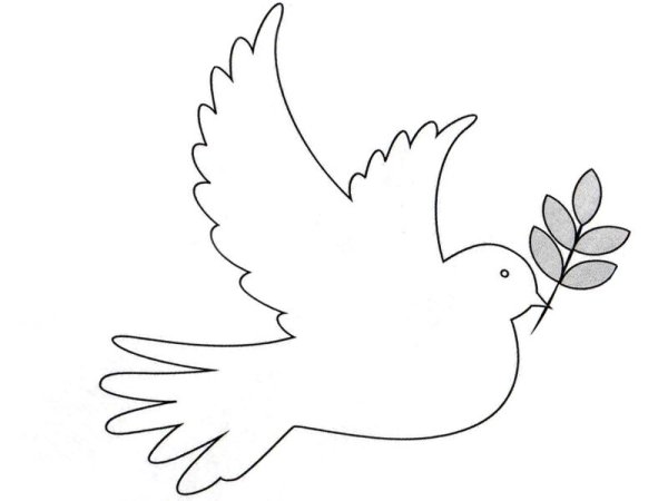 Трафарет голубя