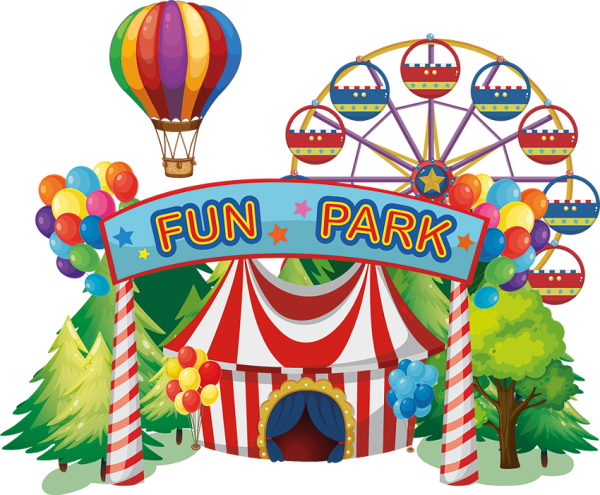 Парк аттракционов иллюстрация