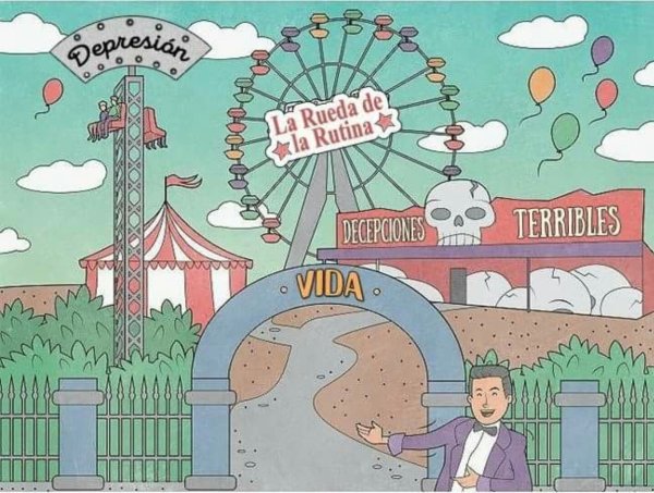 Парк аттракционов рисунок