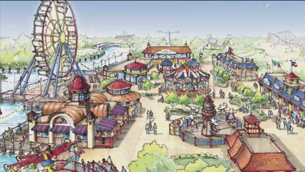 Парк аттракционов арт