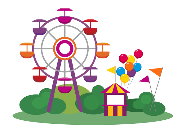 Детский парк развлечений рисунок