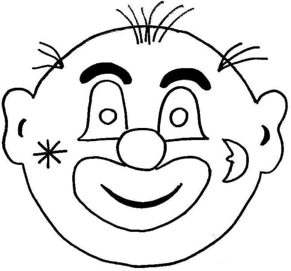 Маска раскраска для детей