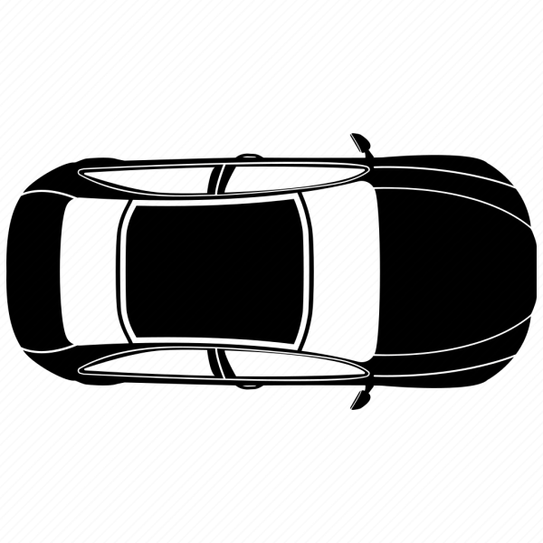 Машина вид сверху силуэт