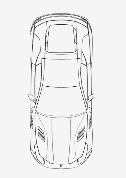 Схематичный автомобиль вид сверху