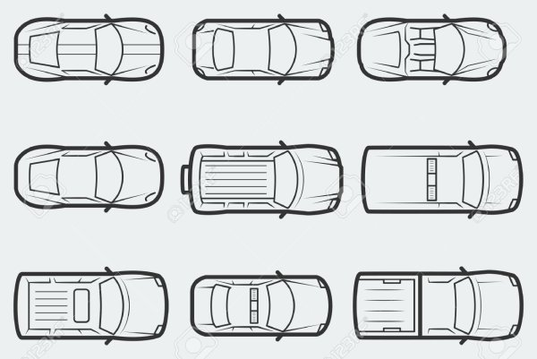 Машинка схематично вид сверху