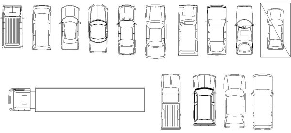 Вид машины сверху карандашом