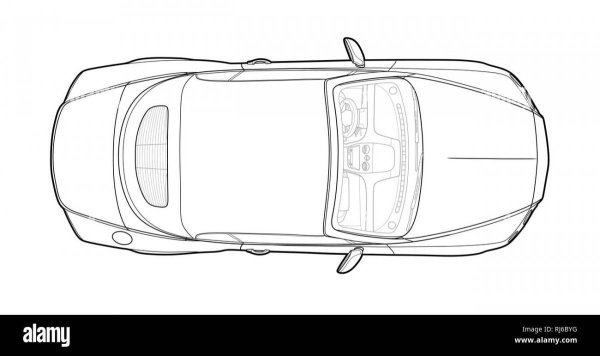 Контур автомобиля сверху