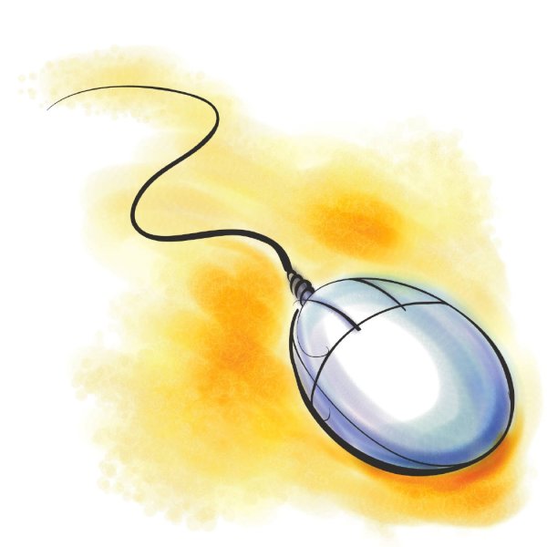 Мышь компьютерная мультяшная