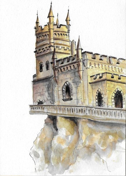 Ласточкино гнездо нарисо