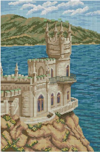 Ласточкино гнездо Крым акварель