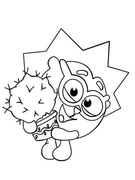 Раскраска Смешарики Ежик