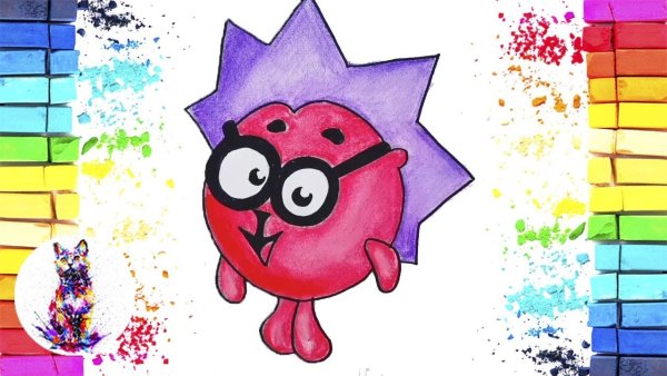 Раскраска Смешарики Ежик