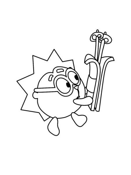 Ёжик из смешариков раскраска