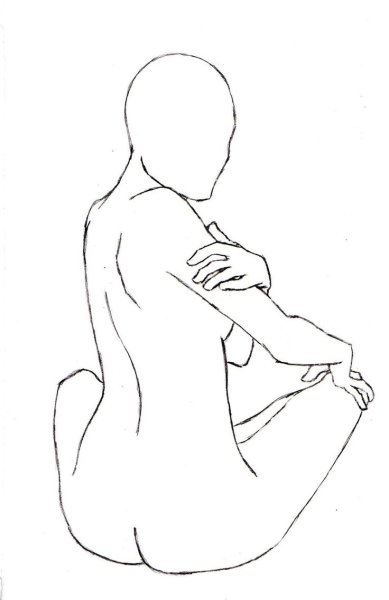 Сидящая поза для рисования