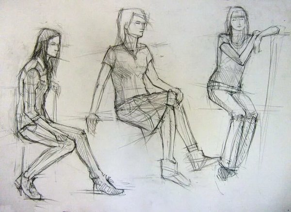 Зарисовки фигуры человека