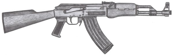 АК 47 для срисовки