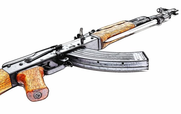 Автомат Калашникова рисунок