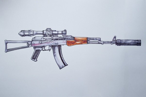 Рисунок Калашникова АК 74