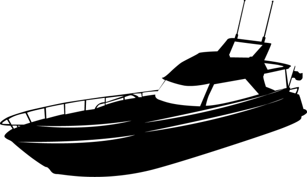 Катер силуэт