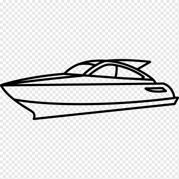 Раскраска скоростной катер