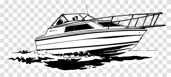 Катер силуэт