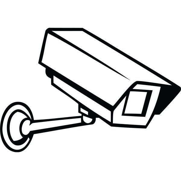 Уличная видеокамера вектор вид сбоку