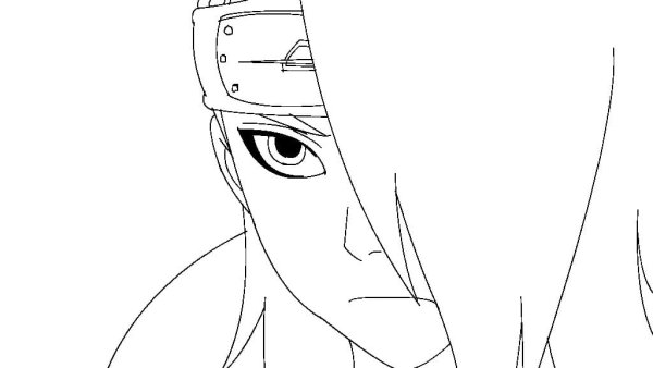 Раскраска Наруто Дейдары